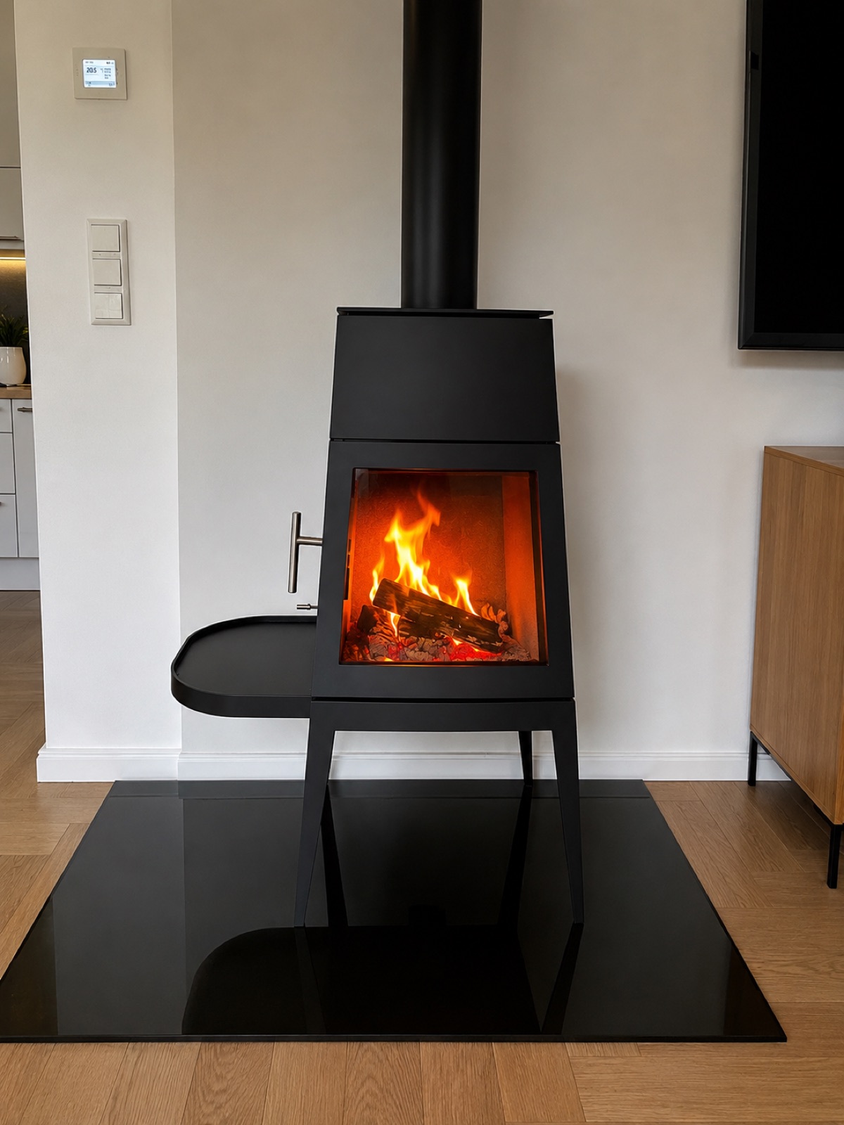 Kaminzeit Referenzkamin 03 – Modern, Freistehend