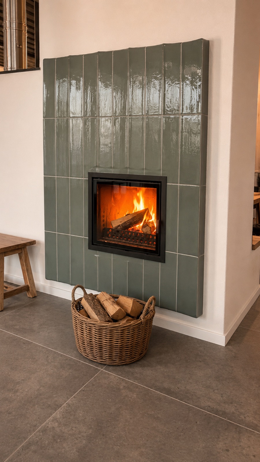 Kaminzeit Referenzkamin 10 – Modern, Eingebaut